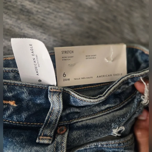 American Eagle Distressed Denim Women Shorts - Picture 2 of 6